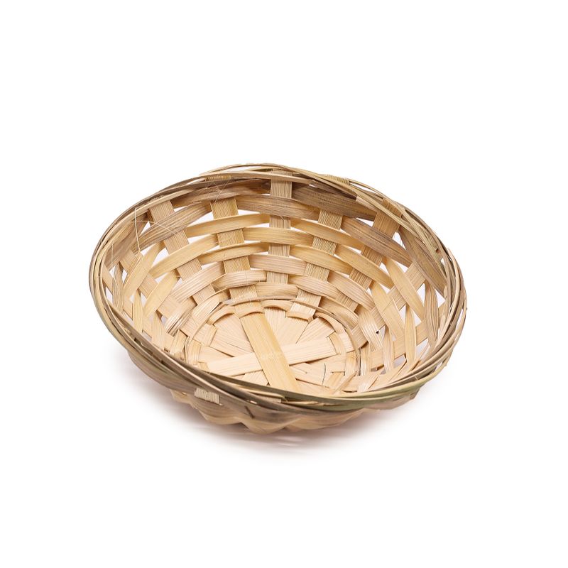 Round Bamboo Bread Baskets - 15x5cm