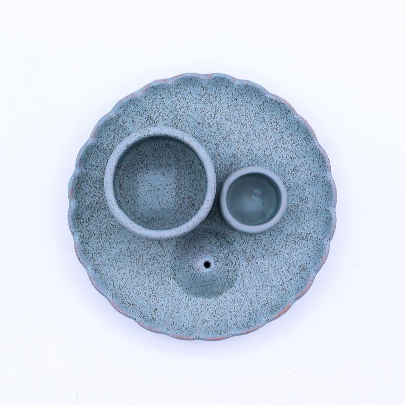 Palo Santo Stick & Smudge Holder - Lotus Flower - Blue