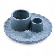 Palo Santo Stick & Smudge Holder - Lotus Flower - Blue