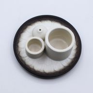 Palo Santo Stick & Smudge Holder - Mandala - White & Grey