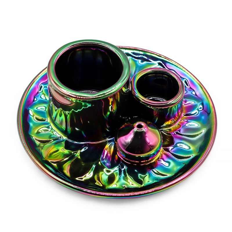 Palo Santo Stick & Smudge Holder - Mandala - Metallic Rainbow
