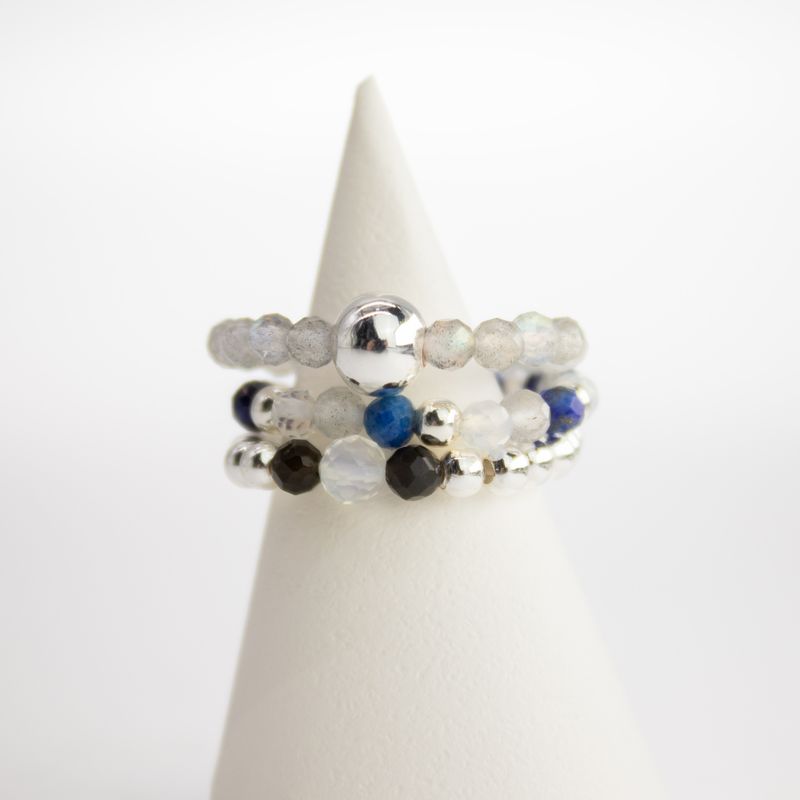Nymph Spirit Gemstone Ring Set - Northern Lights