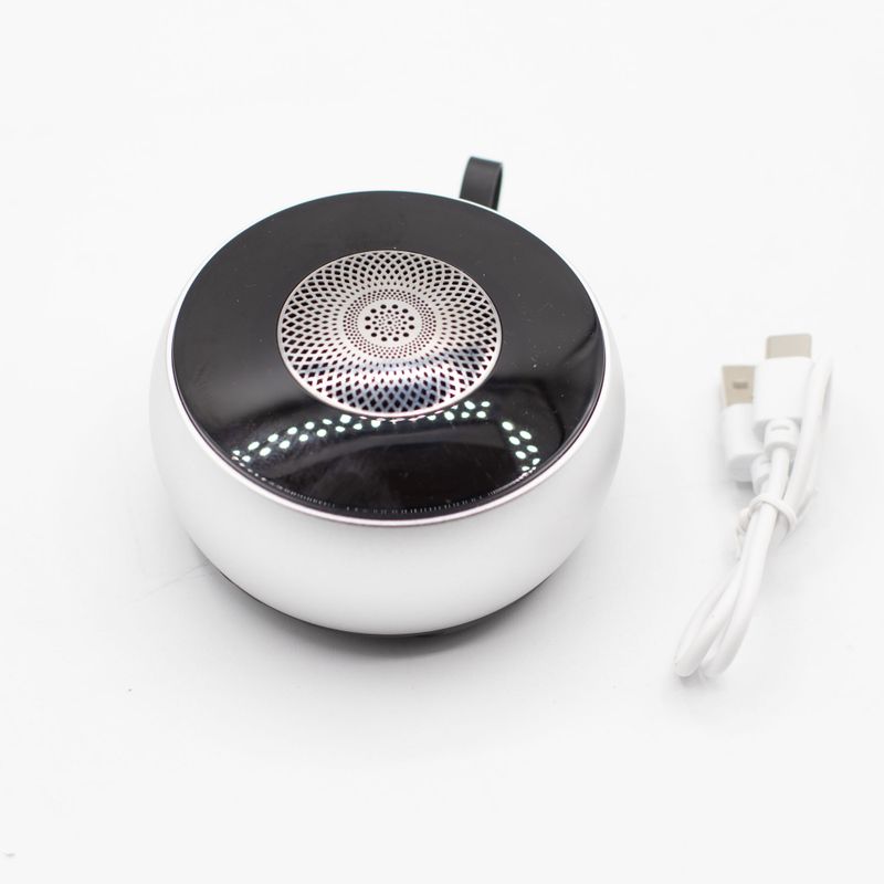 Silver Mandala Lighting Effect Mini Speaker - - 3W Bluetooth 5.3 Approx. 2–4 hours 600mAh