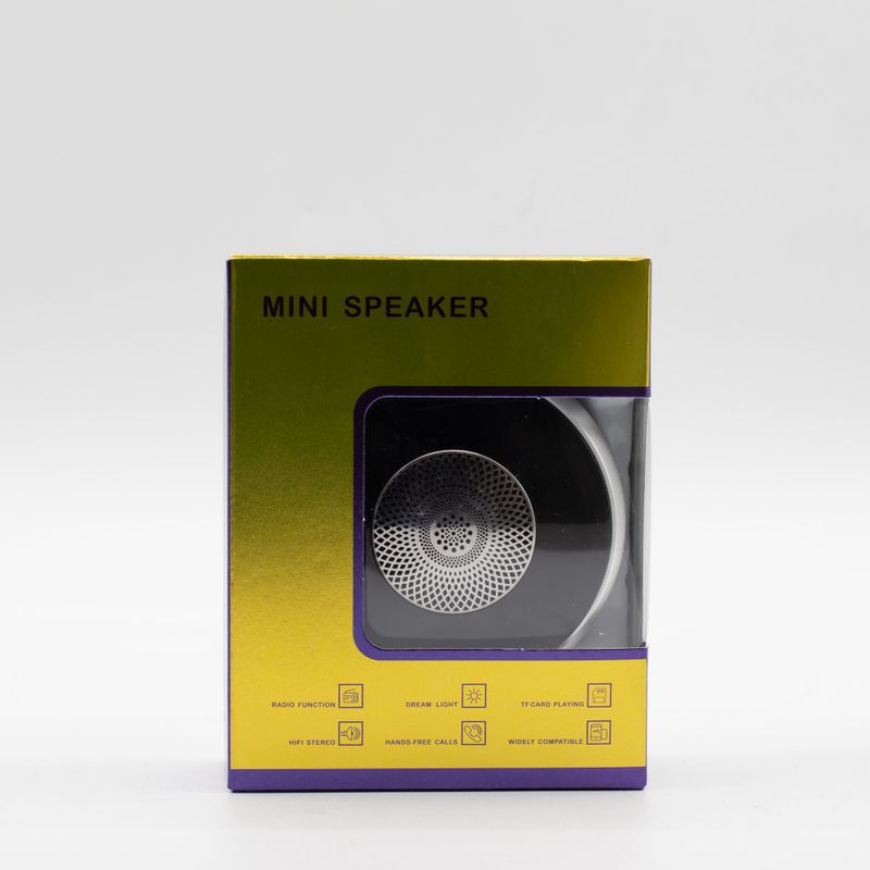 Silver Mandala Lighting Effect Mini Speaker - - 3W Bluetooth 5.3 Approx. 2–4 hours 600mAh