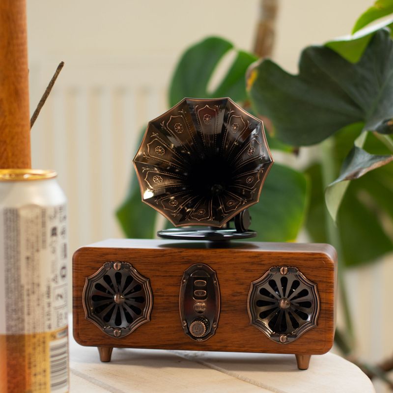 Retro Mini Double Gramophone Speaker -5.4W Bluetooth -