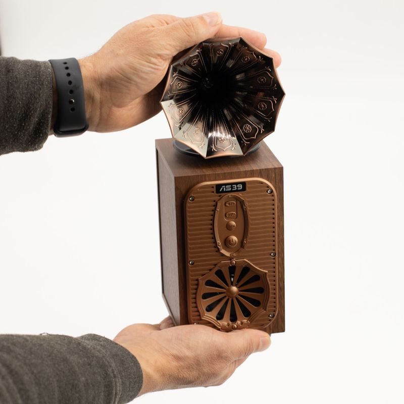 Retro Tall Gramophone Speaker (Extra Loud) - 8W × Bluetooth 5.4 1800mAh
