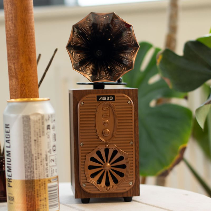 Retro Tall Gramophone Speaker (Extra Loud) - 8W × Bluetooth 5.4 1800mAh