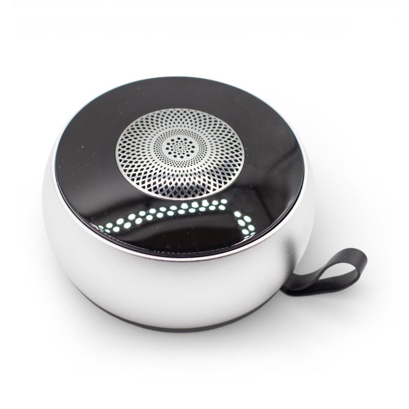 Silver Mandala Lighting Effect Mini Speaker - - 3W Bluetooth 5.3 Approx. 2–4 hours 600mAh