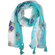 Summer Scarf -  180x50cm - Aqua Fish - Turquoise
