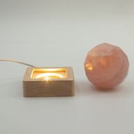 6cm Square Wooden USB LED Stand - Cool/Warm/Daylight