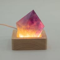 6cm Square Wooden USB LED Stand - Cool/Warm/Daylight