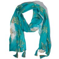 Summer Scarf -  180x50cm - Turtle - Turquoise