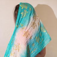 Summer Scarf -  180x50cm - Turtle - Turquoise