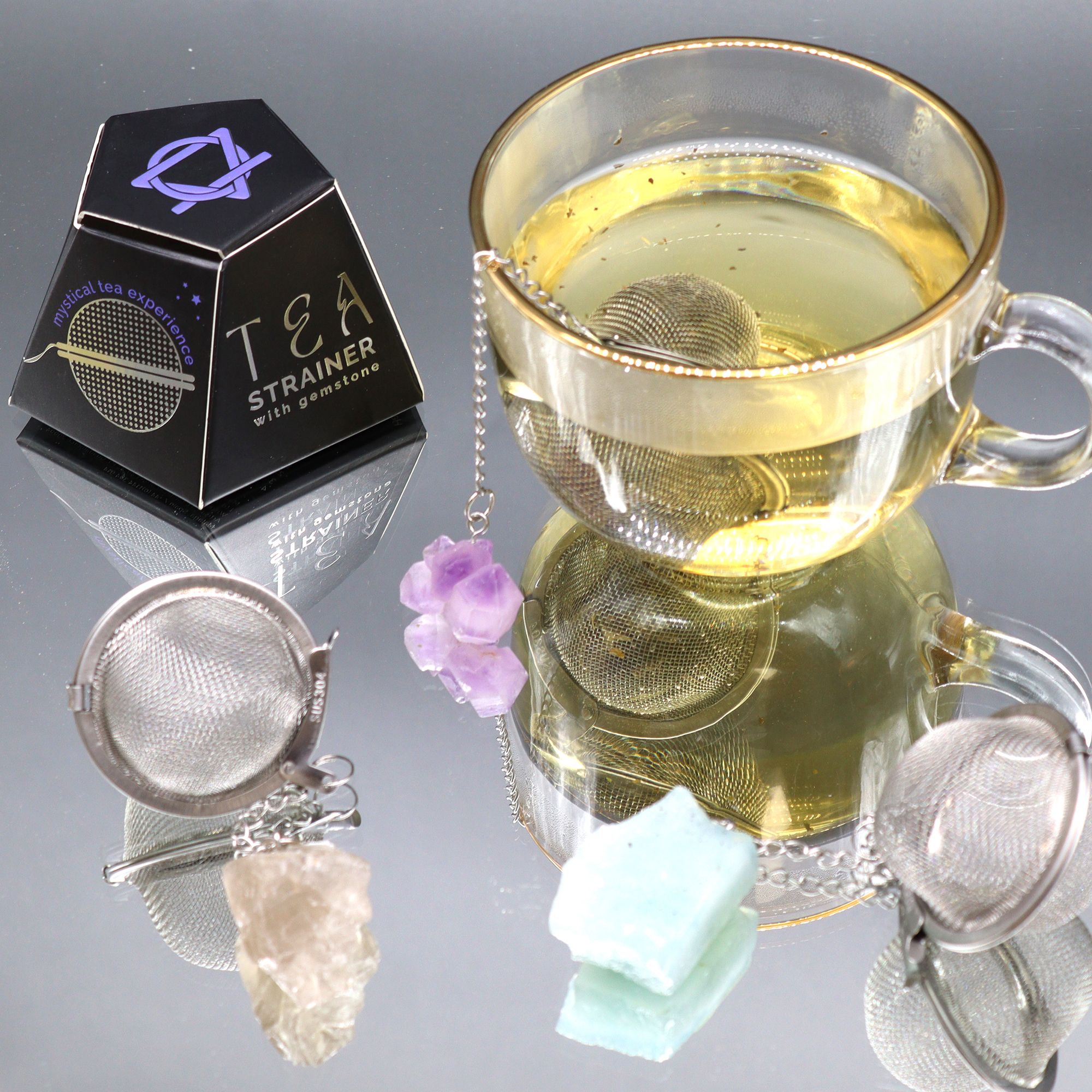 Raw Crystal Gemstone Tea Strainer