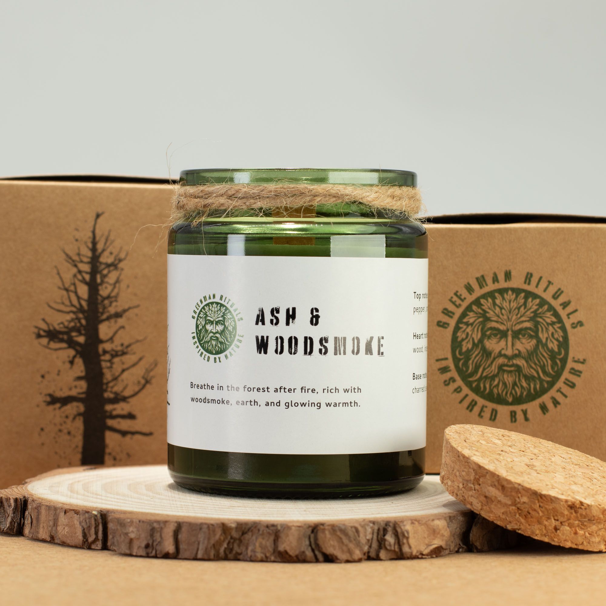 Greenman Woodwick Soy Candles