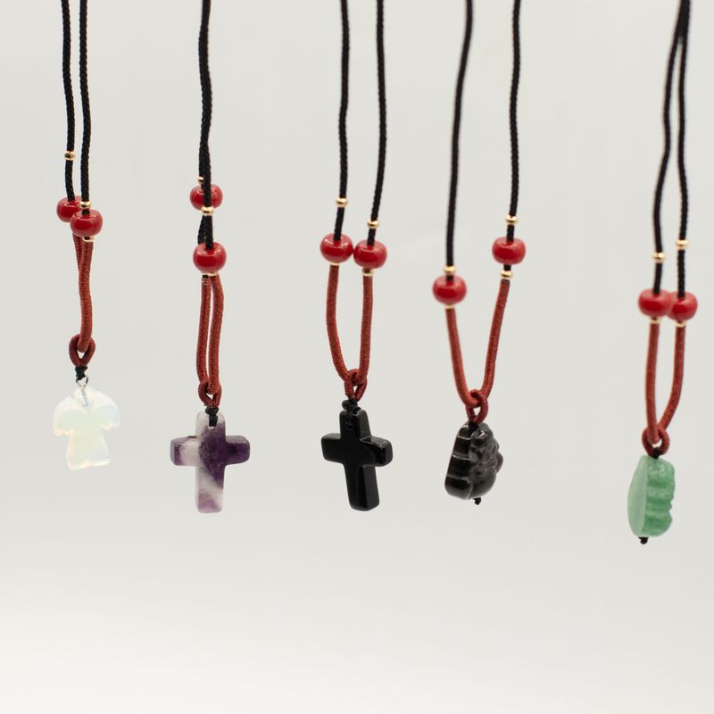 Cord Necklace Gemstone Pendants - Spiritual Collection (assorted)