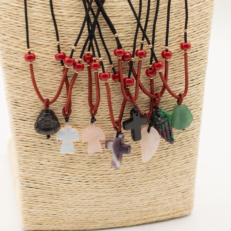 Cord Necklace Gemstone Pendants - Spiritual Collection (assorted)