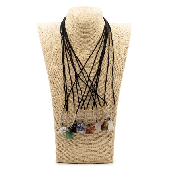 Cord Necklace Gemstone Pendants - Animals Collection (assorted)