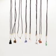 Cord Necklace Gemstone Pendants - Animals Collection (assorted)