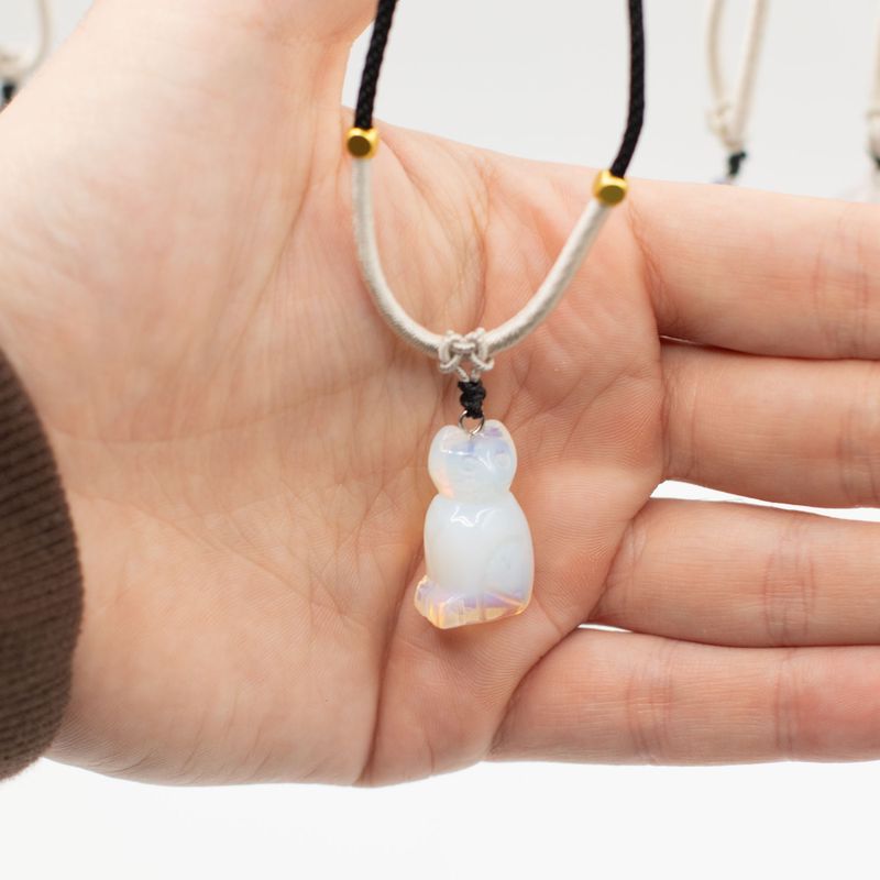 Cord Necklace Gemstone Pendants - Animals Collection (assorted)