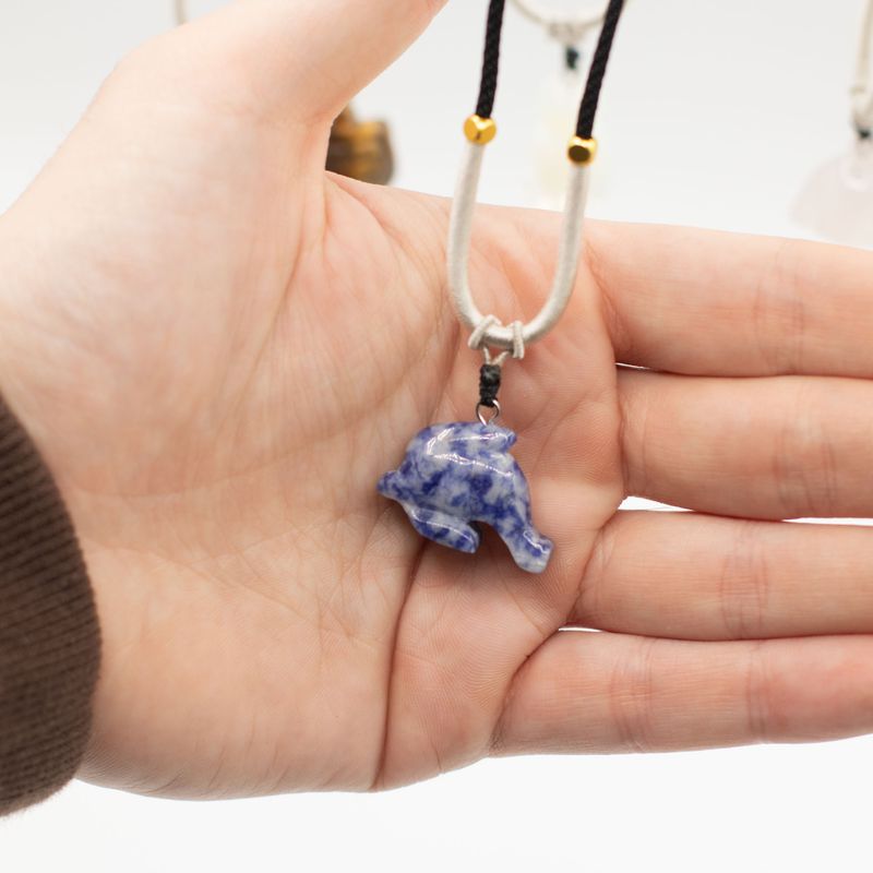 Cord Necklace Gemstone Pendants - Animals Collection (assorted)