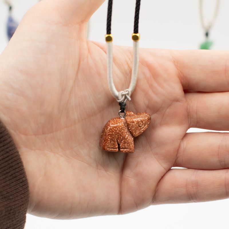 Cord Necklace Gemstone Pendants - Animals Collection (assorted)