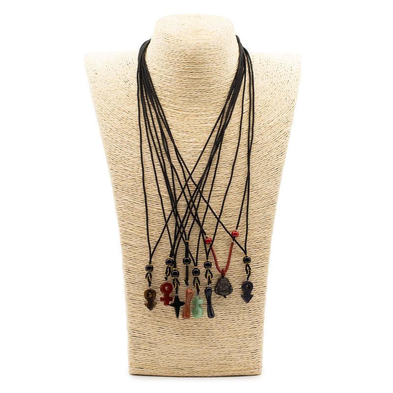 Cord Necklace Gemstone Pendants - Iconic Collection (assorted)