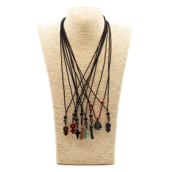 Cord Necklace Gemstone Pendants - Iconic Collection (assorted)