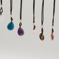 Cord Necklace Gemstone Pendants - Hearts Etc Collection (assorted)