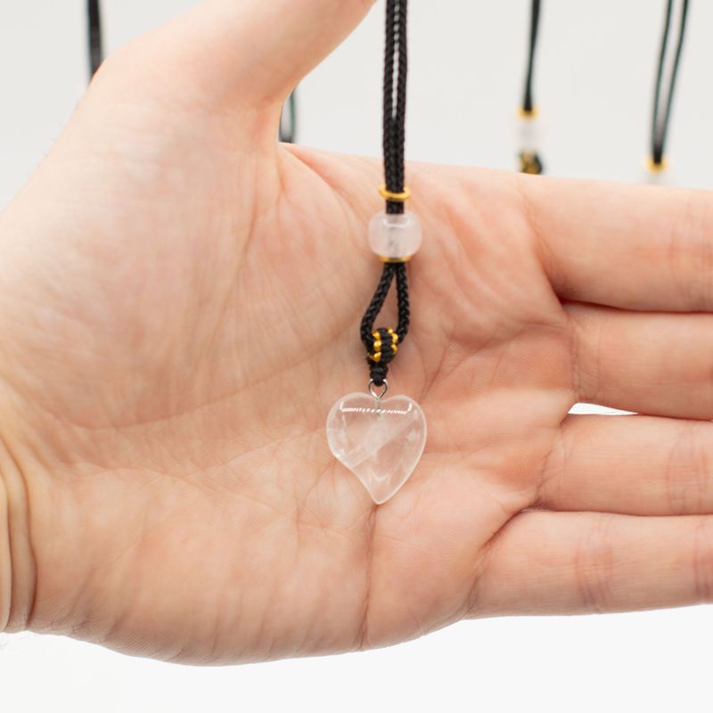 Cord Necklace Gemstone Pendants - Hearts Etc Collection (assorted)