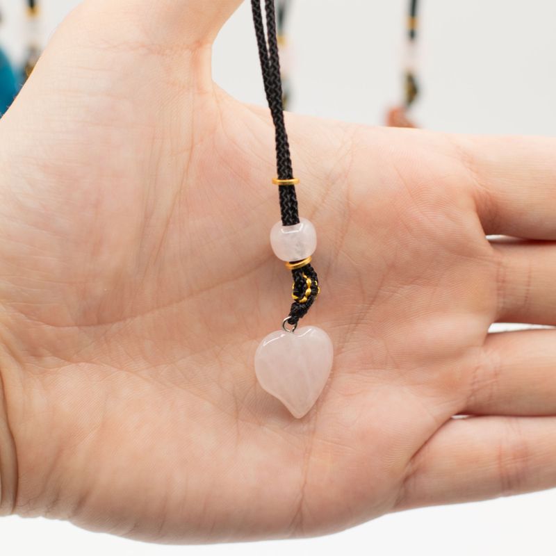 Cord Necklace Gemstone Pendants - Hearts Etc Collection (assorted)