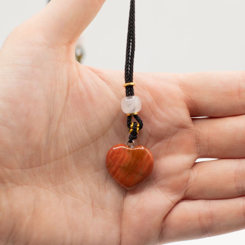 Cord Necklace Gemstone Pendants - Hearts Etc Collection (assorted)
