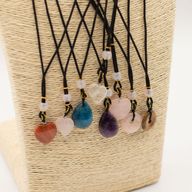 Cord Necklace Gemstone Pendants - Hearts Etc Collection (assorted)
