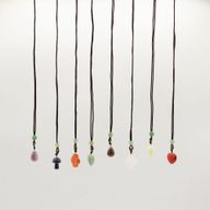 Cord Necklace Gemstone Pendants - Botanical Collection (assorted)