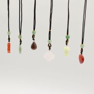 Cord Necklace Gemstone Pendants - Botanical Collection (assorted)