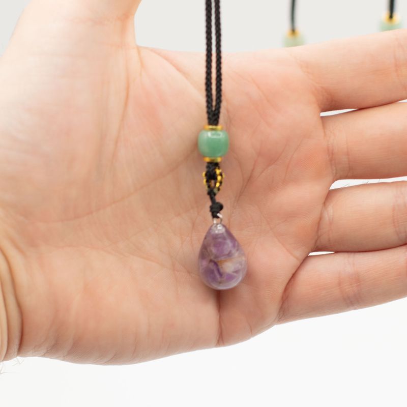 Cord Necklace Gemstone Pendants - Botanical Collection (assorted)