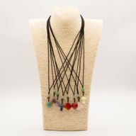 Cord Necklace Gemstone Pendants - Botanical Collection (assorted)
