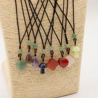 Cord Necklace Gemstone Pendants - Botanical Collection (assorted)