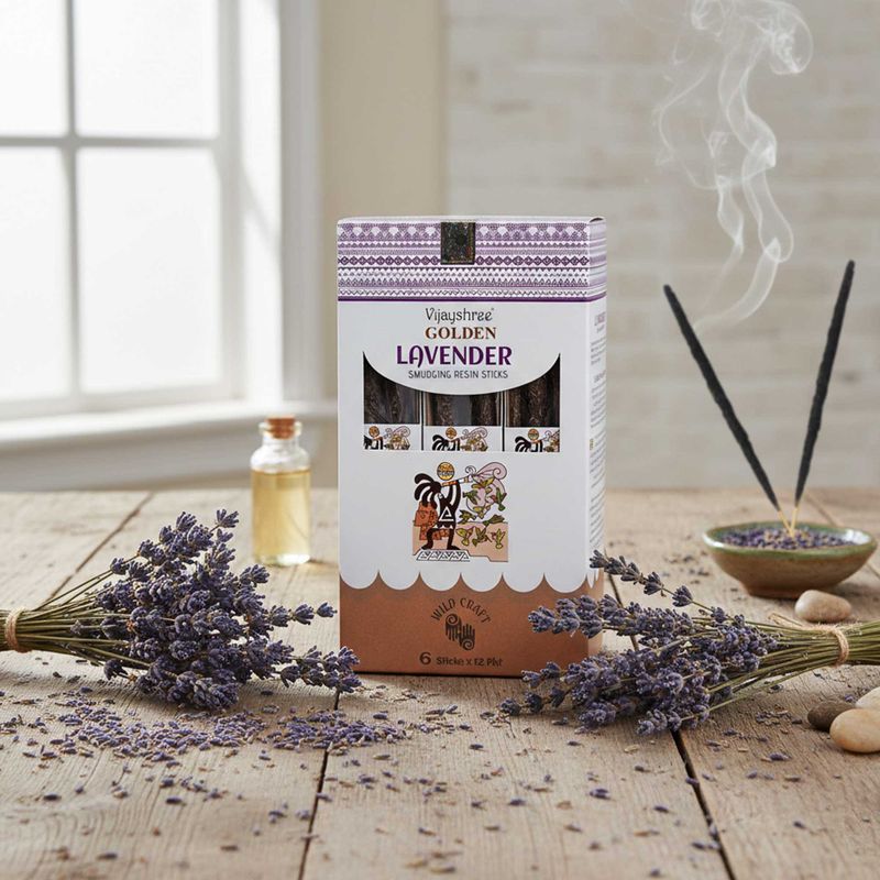 30g Golden Lavender Smudging Resin Sticks