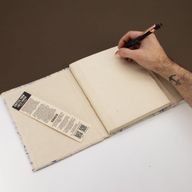 Lrg Lokta Mixed Blue Cotton Notebook (21x15cm) - 45 Pages - Bookmark Included