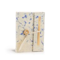 Mini Lokta Mixed Blue Cotton Notebook (12x8cm) 40 Pages