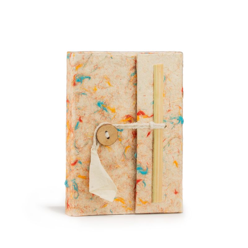 Mini Lokta Mixed Colour Cotton Notebook (12x8cm) 40 Pages