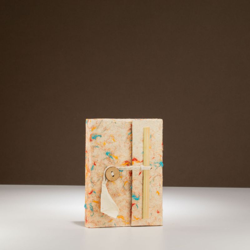 Mini Lokta Mixed Colour Cotton Notebook (12x8cm) 40 Pages