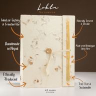 Lrg Lokta Mixed Flowers Notebook (21x15cm) - 45 Pages - Bookmark Included
