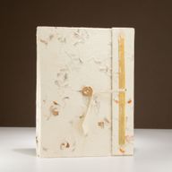 Lrg Lokta Mixed Flowers Notebook (21x15cm) - 45 Pages - Bookmark Included