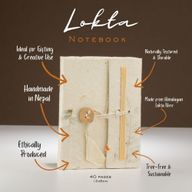 Mini Lokta Mixed Flowers Notebook (12x8cm) 40 Pages