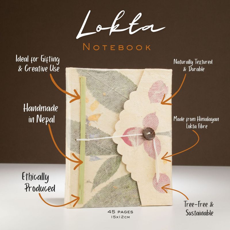 Med Lokta Bougainvillea Notebook (15x12cm) - 45 Pages