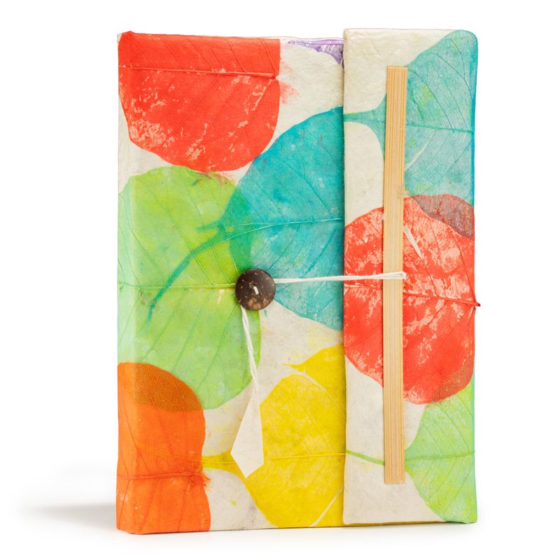 Lrg Lokta Colourful Leaves (21x15cm) - 45 Pages