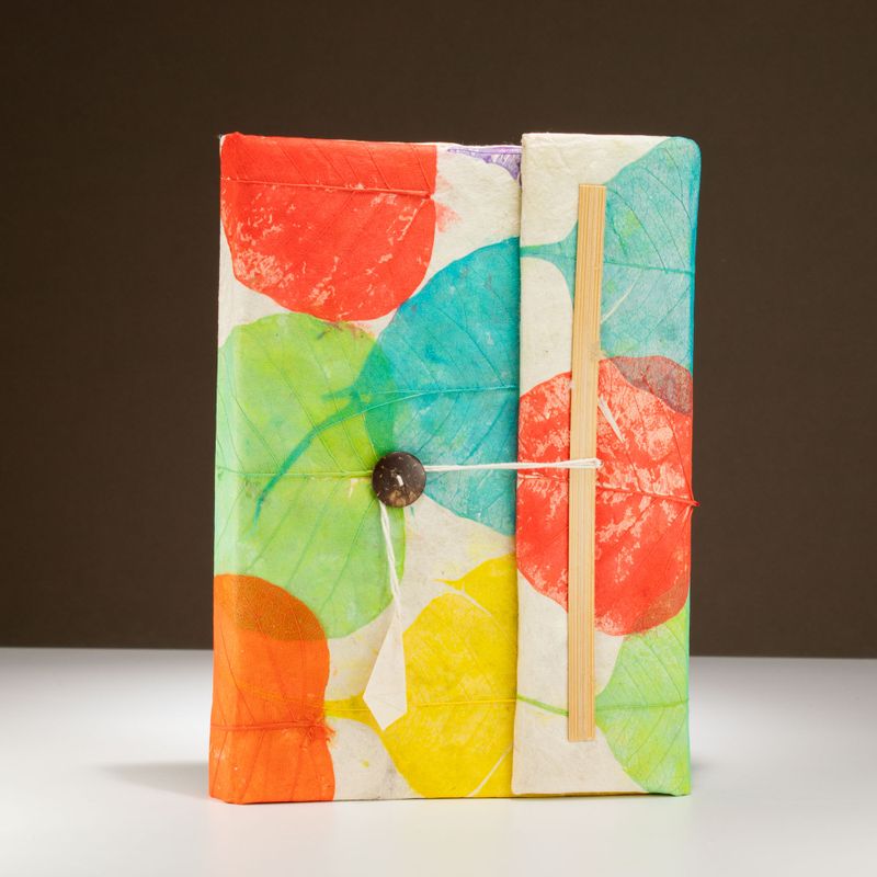Lrg Lokta Colourful Leaves (21x15cm) - 45 Pages