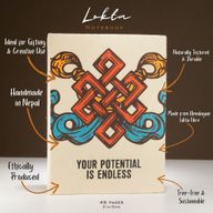 Lrg Lokta Inspiration Notebook (21x15cm) - 45 Pages - Your Potential - Bookmark Included